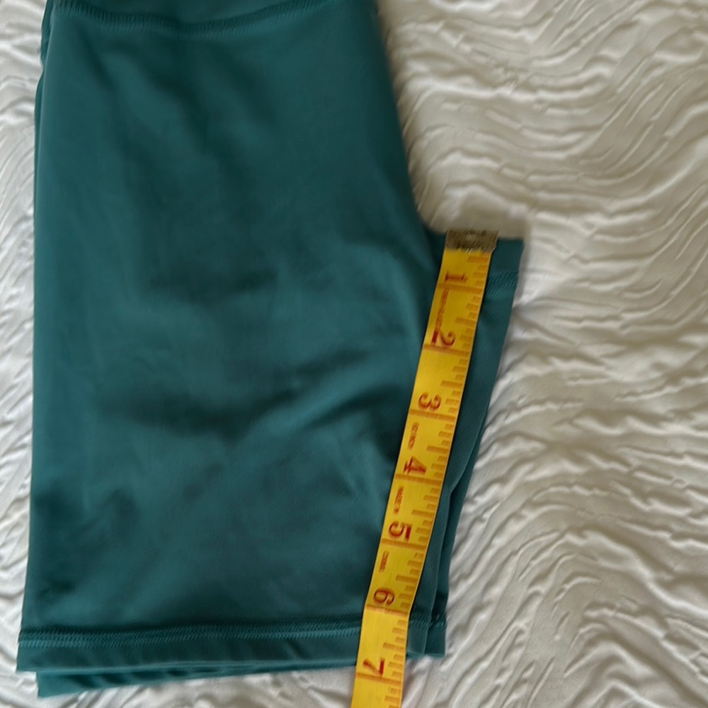 Athleta Green High Waist Athletic Shorts - Picture 9 of 10